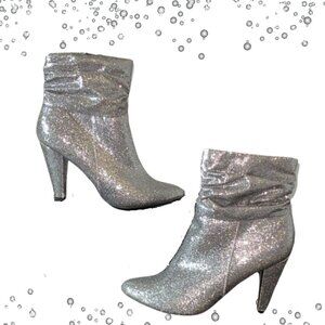 SILVER SHIMMER ANKEL BOOTS